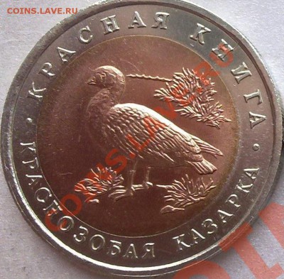 10 руб. 1992 Краснозобая казарка: раскол+смещение вставки - 111111