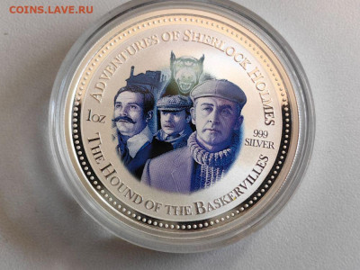 2дол 2007 О-ва Кука Шерлок Холмс. Собака Баскервилей, Ag999 - Ю Баскервилей-1