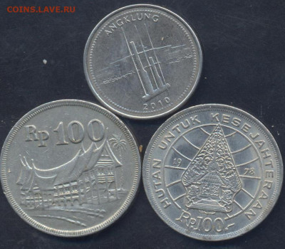 Индонезия 100 рупий 1978 г. 3.03.2025 г. 22 -00 МСК. - Индонезия