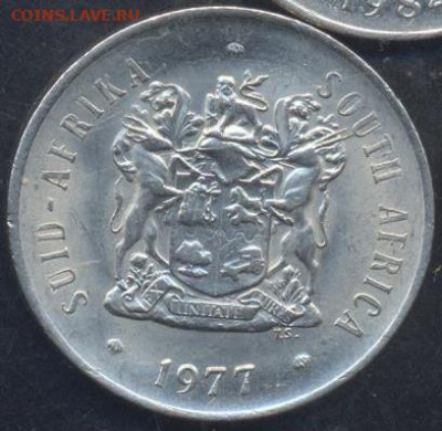 ЮАР 20 центов 1977 г. 3.03.2025 г. 22 -00 МСК. - ЮАР