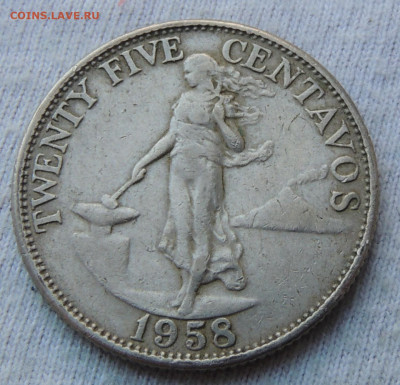 Филиппины 25 сентаво 1958 до 05.03.2025 - Фил. 25 сентаво 1958.JPG