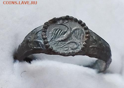 Перстень Жар-птица XVI-XVII вв. до 7.03. - перстень_жар-птица_XVI-XVII_свинцовый-сплав_2
