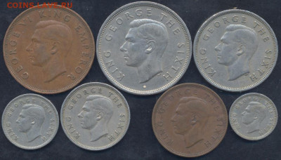 2 пенни- полукрона 1943-1951 г.г. - Георг Шестой1