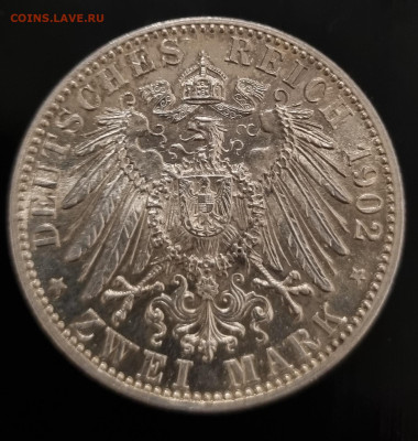 2 марки 1902 года Баден серебро Германия - 20250210_162650