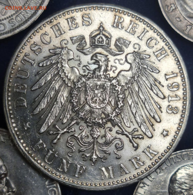 5 марок D 1913 г. Отто Бавария Кайзеровская Германия - 20240916_184933