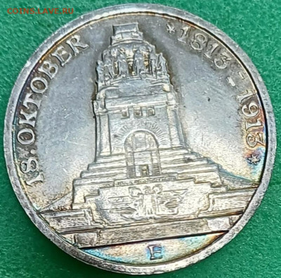 Саксония. 1913г. 3 марки . 100 лет битвы под Лейпциге. - 20250302_185943