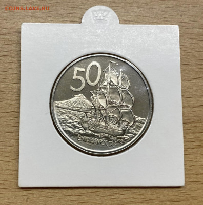 Новая Зеландия 50 центов 1974 Индевор Корабль Пруф тир. 8000 - IMG_1423.JPG