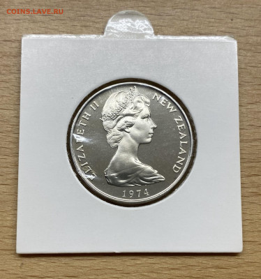 Новая Зеландия 20 центов 1974 Птица Киви Пруф тираж 8000 - IMG_1416.JPG