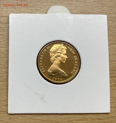 Новая Зеландия 2 цента 1974 Цветок Коухай Флора Пруф Proof т - IMG_1401.JPG