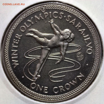 1 крона о. Мэн 1984 г. №1,UNC,до 08.03.2025г. 22:00 мск - 1001209936