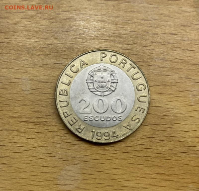 биметалл Португалия 200 эскудо 1994 Лиссабон - bimetall_portugalija_200_eskudo_1994_lissabon_kulturnaja_stolica_evropy (1)