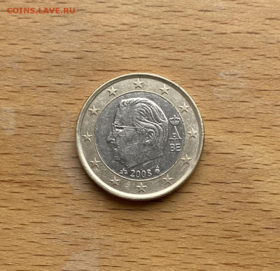биметалл Бельгия 1 евро 2008 Король Альберт II - bimetall_belgija_1_evro_2008_korol_albert_ii
