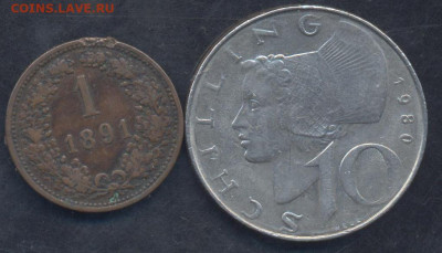 Австрия 1 крейцер 1891 г. 9.03.2025 г. 22 -00 МСК. - Австрия1