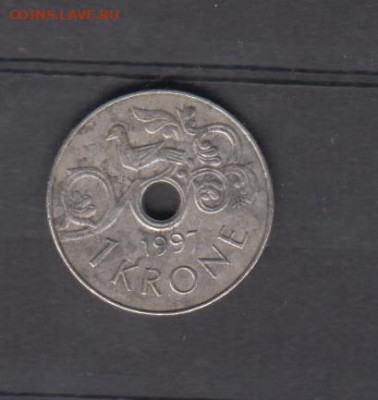 Норвегия 1997 1крона до 13 03 - 197а