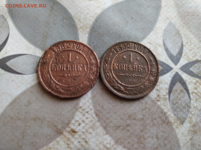 1 копейка 1882,1892 до 13.03.2025 - 2коп (39)