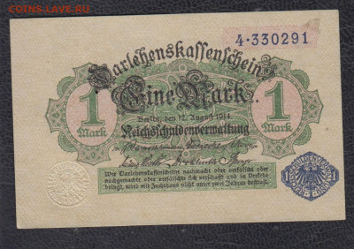 Германия 1914 1 марка до 15 03 - 25