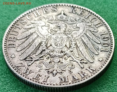 Саксония. 2 марки. 1901г.  Альберт. До 27.03.25г. - 20250312_004447