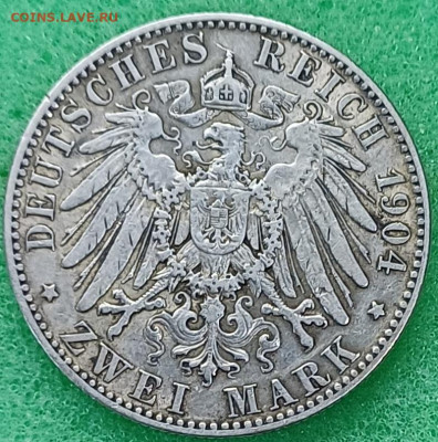 Саксония. 2 марки 1904г. Георг. До 17.03.25г - 20250312_005330