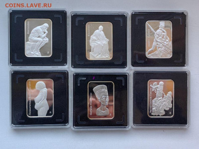 20руб 2010-2011 Беларусь. Мир скульптуры (набор 6шт), Ag925 - ЯЯ Мир скульптуры- 1