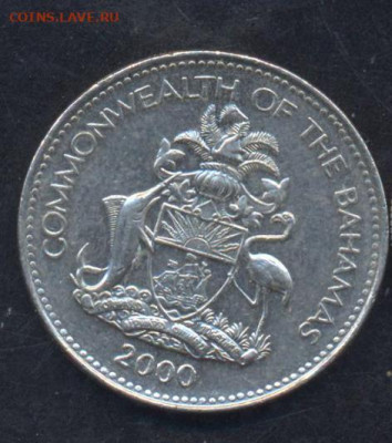 Багамские о-ва 5 центов 2000 г. 14.03.2025 г. 22 -00 МСК. - багамы