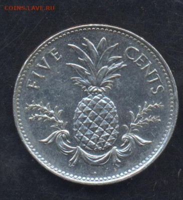 Багамские о-ва 5 центов 2000 г. 14.03.2025 г. 22 -00 МСК. - багамы1