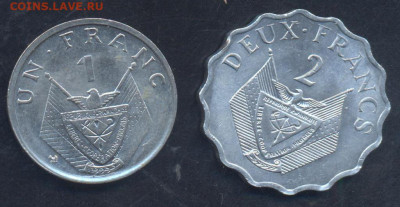 Руанда 1 франк 1965 г.14.03.2025 г. 22 -00 МСК. - Руанда1