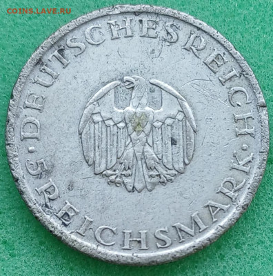 5 марок. 1929г. Лессинг. Бюджетная. - 20250312_140026