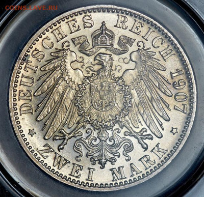 2 марки 1907 года Баден Смерть Фридриха - 2-marki-1907-pamyati-gercoga-fridriha-baden-v-slabe_29795-3