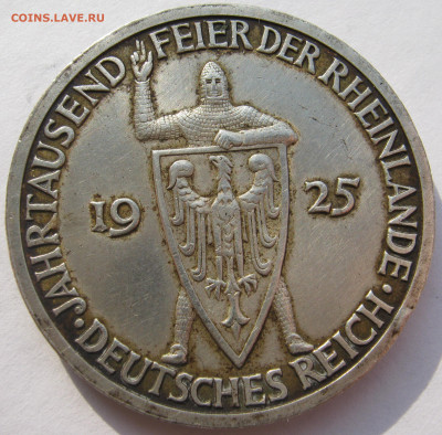 Германия Веймар 3 рейхсмарки 1925 A 1000-летие Рейнланда - IMG_2541.JPG