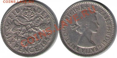 >L< Великобритания 6 пенсов 1953 до 11.02.12 21:00 - Великобритания_6_пенсов_53