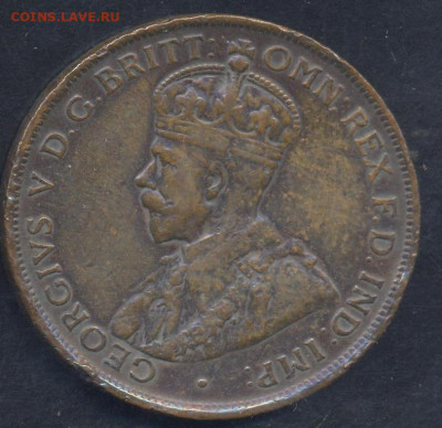 Австралия 1 пенни 1927 г.17.03.2025 г. 22 -00 МСК. - Австралия 27 1