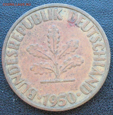 ФРГ 10 пфеннигов 1950 D до 21.03.2025 - 10 пфенниг_1950_2