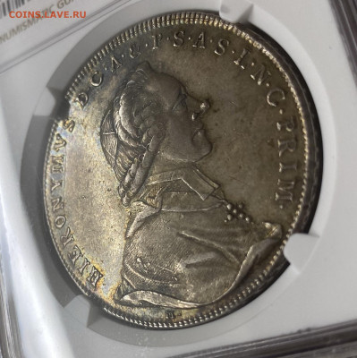 Зальцбург Талер 1789 Иероним фон Коллоредо Слаб NGC AU53 - IMG_1507.JPG