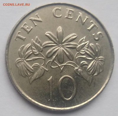 Сингапур 10 центов 2001 до 22.03.2025 22-00 мск - Сингапур 10 цент 2001 2