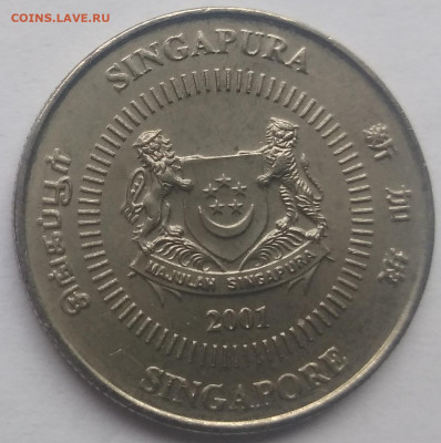 Сингапур 10 центов 2001 до 22.03.2025 22-00 мск - Сингапур 10 цент 2001 1