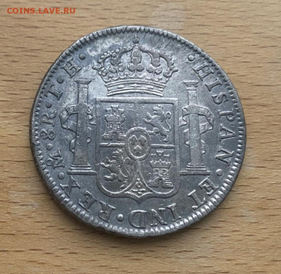 Испанская Мексика 8 Реалов 1805 Король Испании Карл IV - ispanskaja_meksika_8_realov_1805_korol_ispanii_karl_iv_serebro_krona_shajba_redkost_sokhran (1)