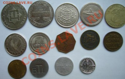 27 иностранных жетонов  - игровые и другие. - P1100249.JPG