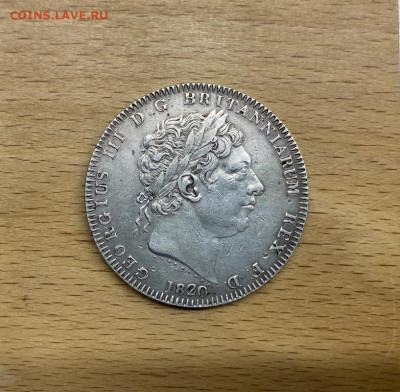 Королевство Великобритания 1 крона 1820 Георг III Англия - korolevstvo_velikobritanija_1_krona_1820_georg_iii_anglija_serebro_shajba (3)