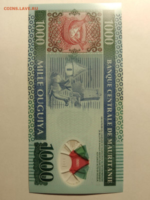 Мавритания 1000 огуйя 2014 г. UNC  до 24,03,25 по МСК 22-00 - Мавр-1000-4