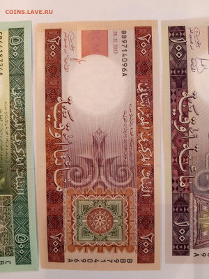 Мавритания 100 + 200 + 500 огуйя 2013-2015 г. UNC до 24,03,2 - Мавр-3-4
