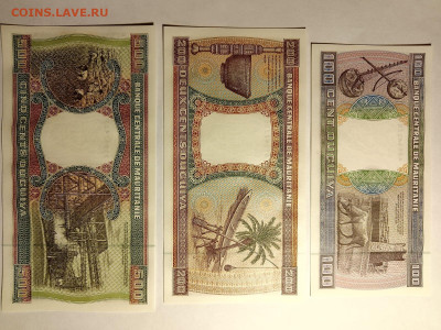 Мавритания 100+200+500 огуйя 1974-2002 гг.  UNC  до 24,03,25 - Мавр-1000-2002-3