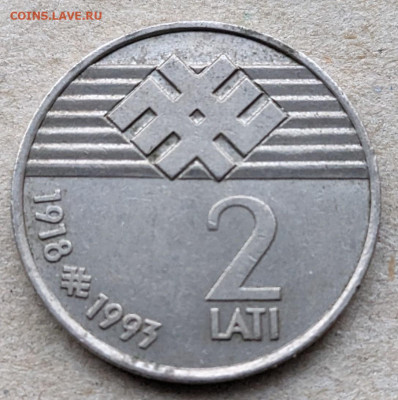 Латвия 2 лата 1993 75 лет республике до 22-00 21.03 - PXL_20250319_041823486~2