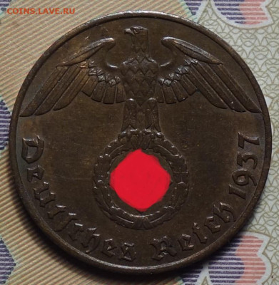 3 рейх 1 рейхспфенинг 1937г J 25.03.25 в 22-00 - 1рп 1937 J аверс.JPG