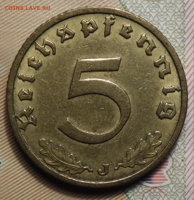3 рейх 5 рейхспфенингов 1937г J 25.03.25 в 22-00 - 5рп 1937 J реверс.JPG