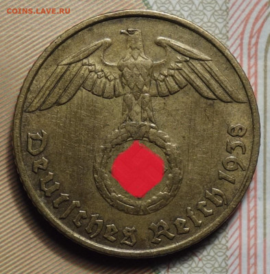 3 рейх 5 рейхспфенингов 1938г J 25.03.25 в 22-00 - 5рп 1938 J аверс.JPG