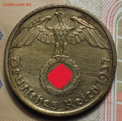 3 рейх 10 рейхспфенингов 1937г J 25.03.25 в 22-00 - 10рп 1937 J  аверс.JPG