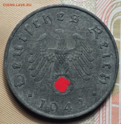 3 рейх 10 рейхспфенингов 1942г J 25.03.25 в 22-00 - 10рп 1942 J  аверс.JPG