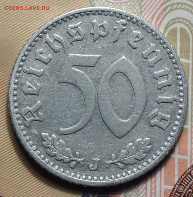 3 рейх 50 рейхспфенингов 1939г J 25.03.25 в 22-00 - 50рп 1939 J  реверс.JPG