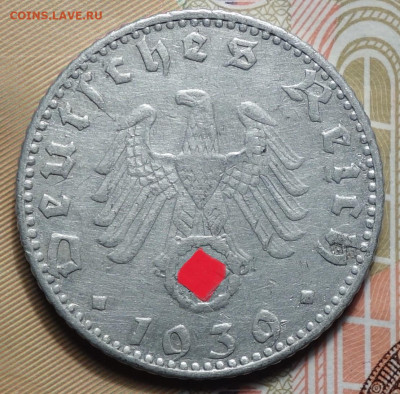 3 рейх 50 рейхспфенингов 1939г J 25.03.25 в 22-00 - 50рп 1939 J  аверс.JPG