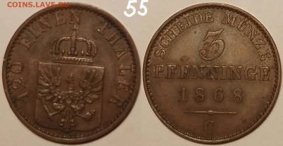Пруссия, 3пф 1868 С. До 26.03.2025 в 22:00 по Мск. - 55